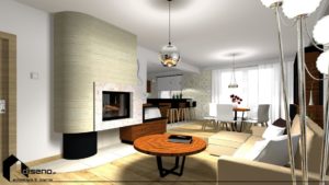 Projekt wnętrz domu jednorodzinnego - Rzeszów, Słocina - diseno