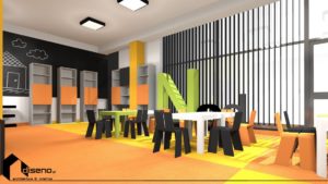 Projekt przedszkola w Kielcach - aranżacja wnętrz firmowych - diseno