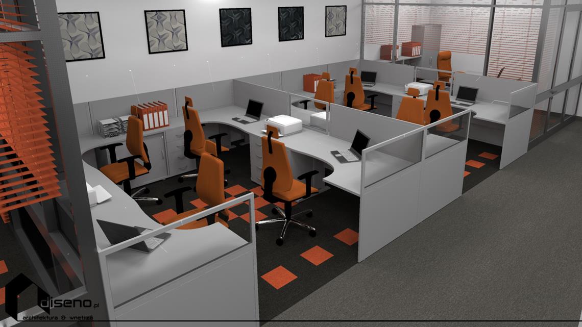 Aranżacja wnętrz firmy Iwamet Stalowa Wola - projekt diseno