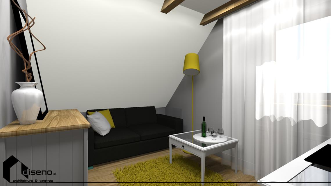 Aranżacja domu drewnianego w Jarosławiu - projekt diseno